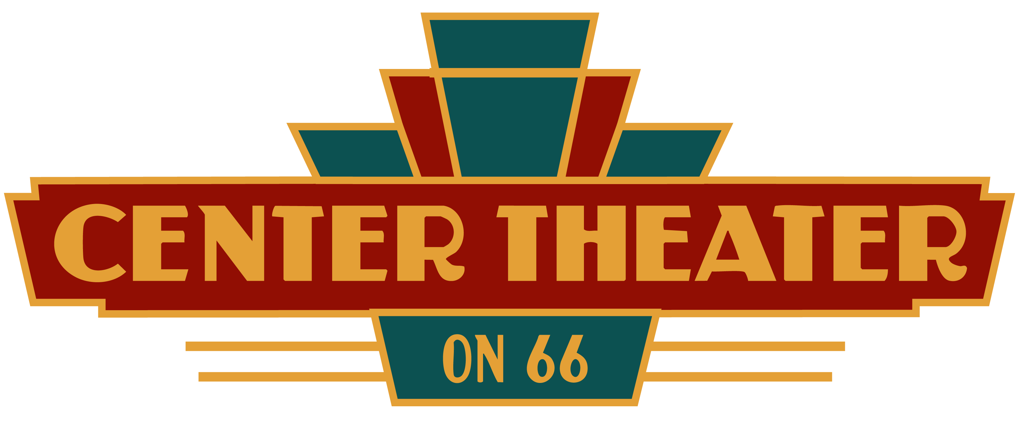 Center Theater on 66 logo - Historic Route 66 movie theater in Vinita, Oklahoma
